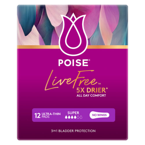 Poise Livefree Pad Super No Wings