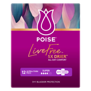 Poise Livefree Pad Super No Wings