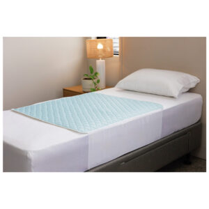 Buddies Absorbmax Bed Pad With Tuck-ins Double 90x137cm 5400ml Pale Blue
