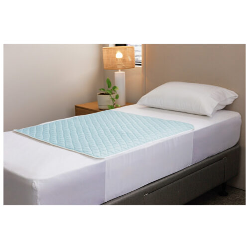 Buddies Absorbmax Bed Pad With Tuck-ins Double 90x137cm 5400ml Pale Blue