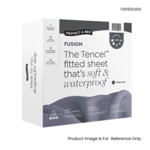 Protect-A-Bed Fusion Waterproof Fitted Sheet Extra Long Single 92X204cm 565ml Charcoal