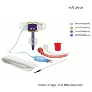 BLUselect Cuffed Fenestrated Tracheostomy Tube Kit 9mm Blue